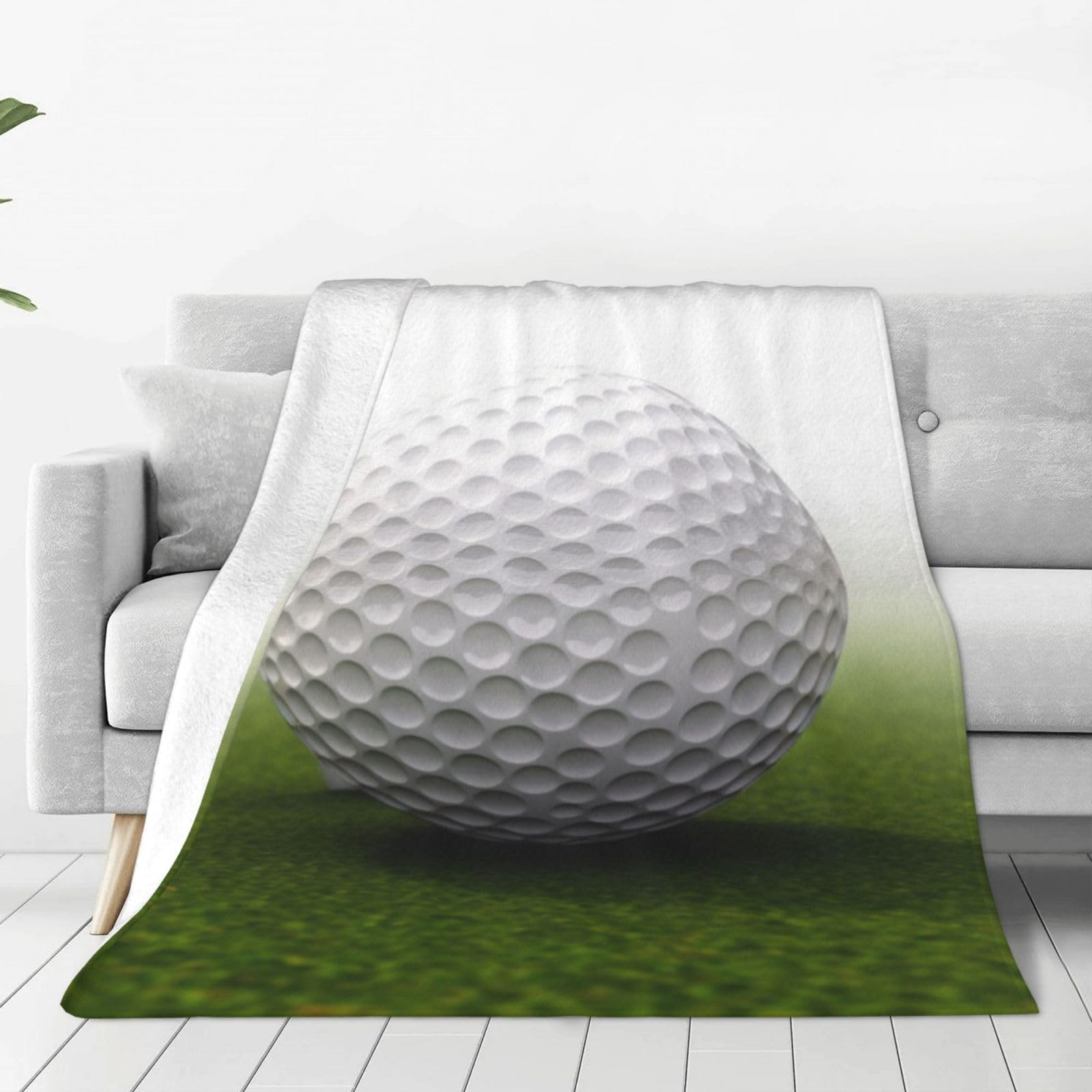 Couverture de lit motif golf plaid chaud pour salon et bureau