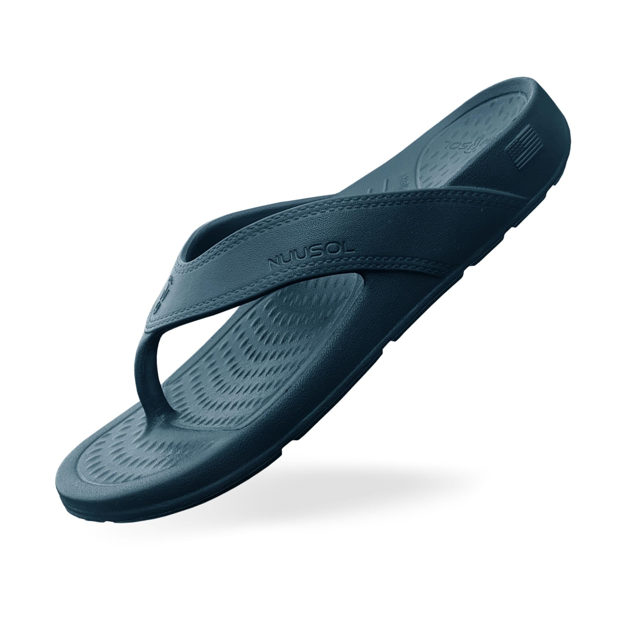 NUUSOL Unisex Cascade Flip Flops; Non-Slip Hiking/Plantar Fasciitis Footwear; Soft Cushion, Lightweight & Comfortable; Arch Support & Textured Footbed