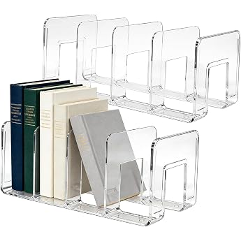 Pack of 2 transparent letter holders magazine file book organiser 26 x