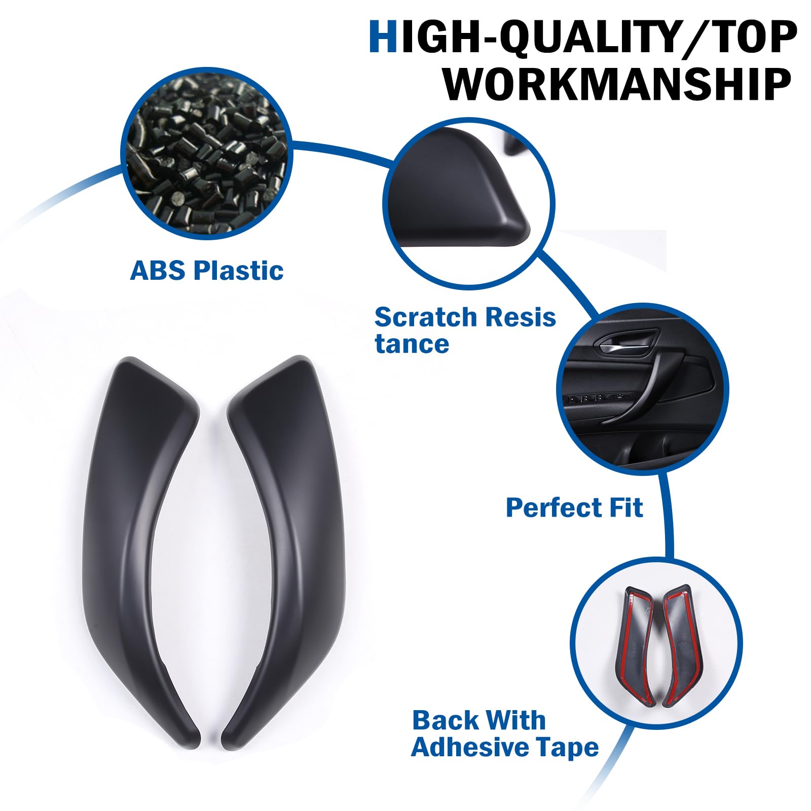 Per serie 1 2 serie F20 F21 F22 F23 2012-2018 Maniglia Interna Auto Porta Copertura Interna Accessori (nero opaco)