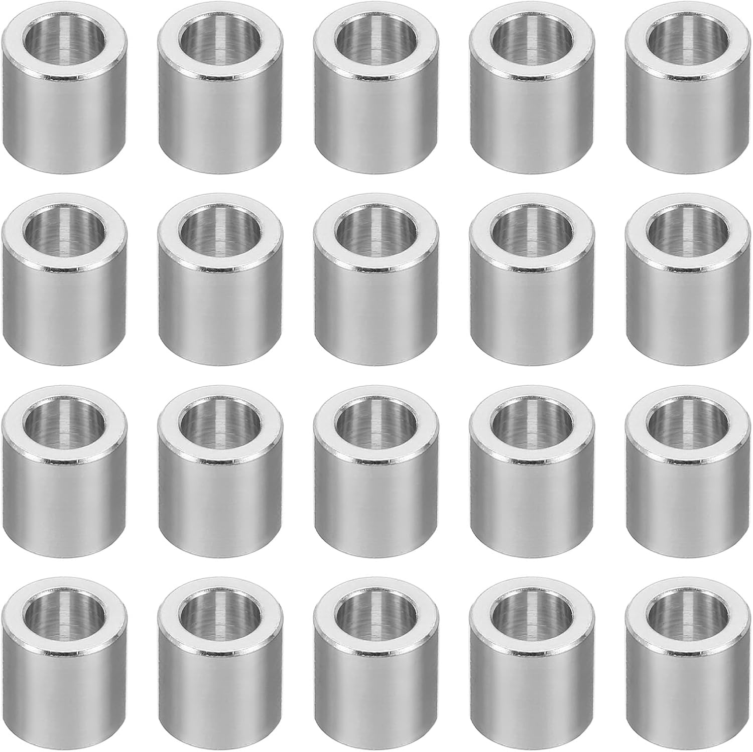 PATIKIL M6 Aluminum Spacers, 20Pcs Metal Spacer Aluminum Round 6.2mm ID