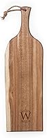 Vista 1 de PICNIC TIME Monogram - W - Tabla de embutidos de acacia personalizada de 24 pulgadas con borde de madera cruda, tabla de queso, plato para servir