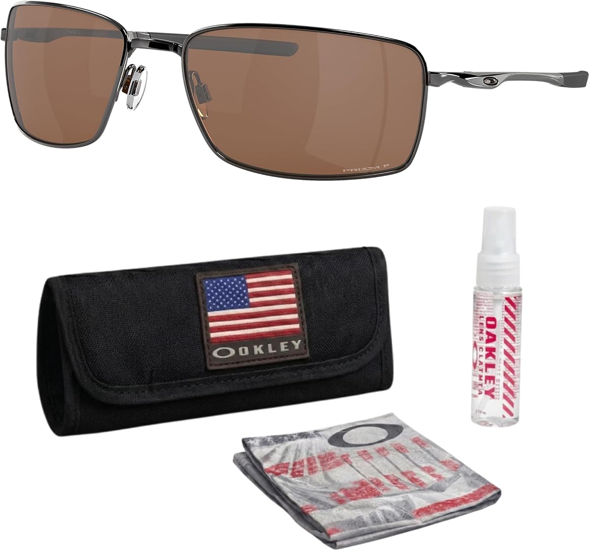 Oakley SQUARE WIRE OO4075 Rectangle Sunglasses With Official Eyewear Kit | Men's Sunglasses