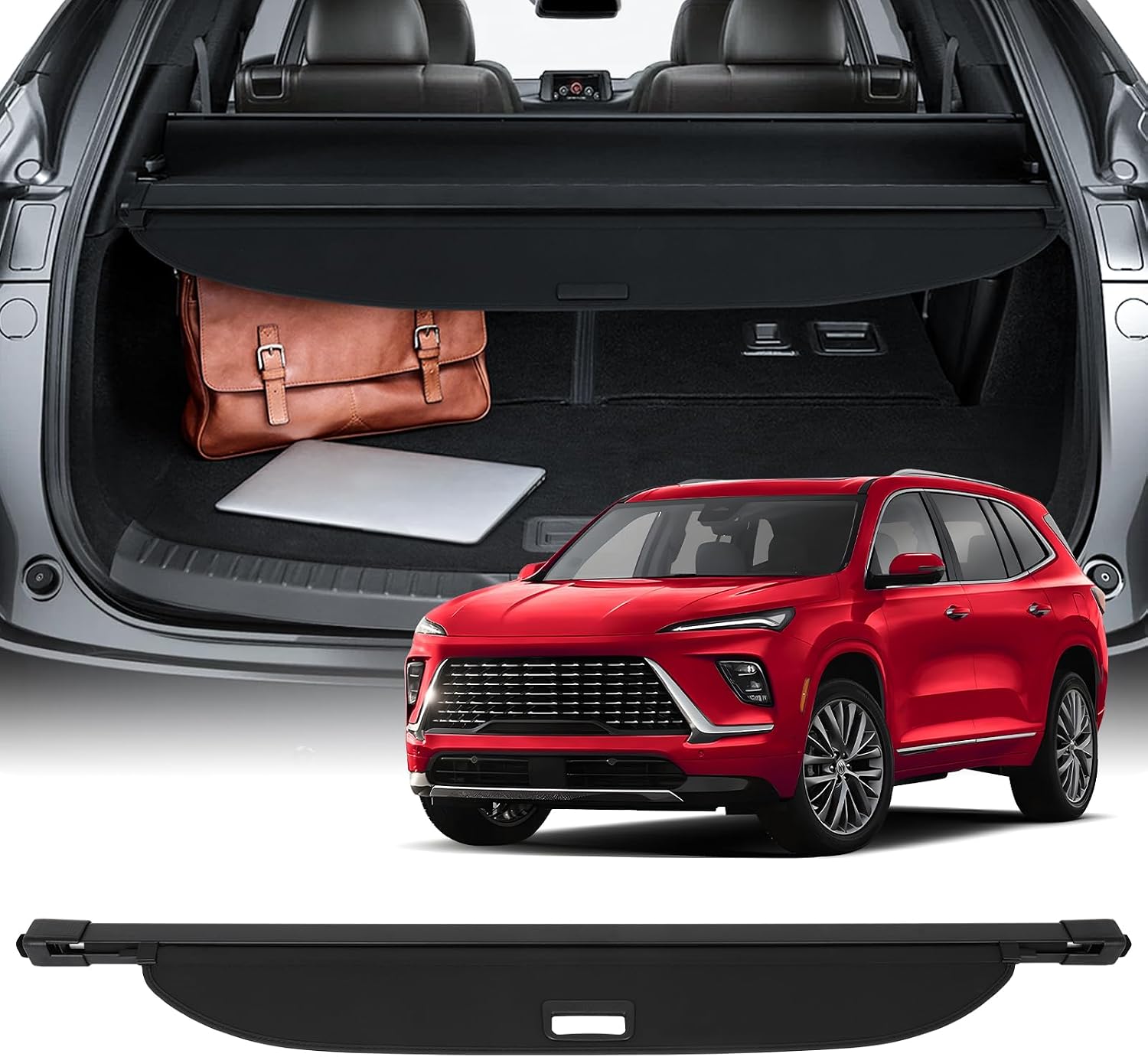 SCITOO Cargo Cover for Chevy Traverse GMC Acadia for Buick 2024 2025 2026 Retractable Trunk Cover Security Shielding Screen Luggage Privacy Cover