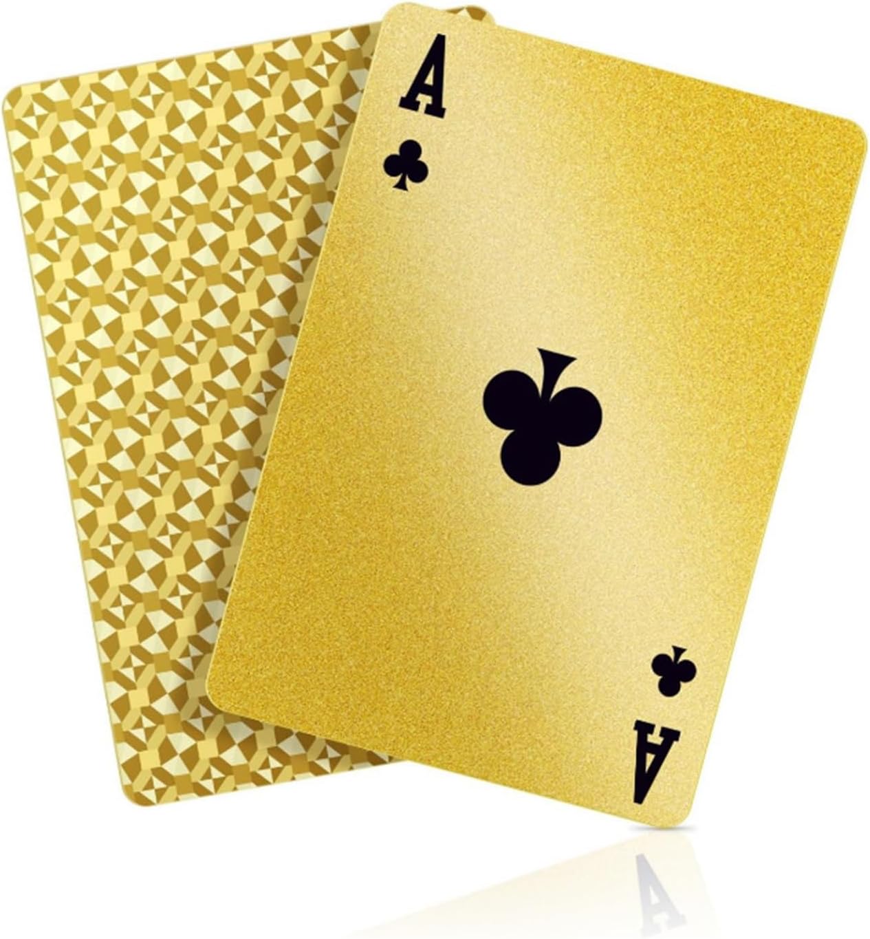 Diamond Black Waterproof Playing Cards - HD Plastic Deck of Poker Cards, Professional Quality, Elegant Design, Perfect for Card Games & Gifts (Gold)