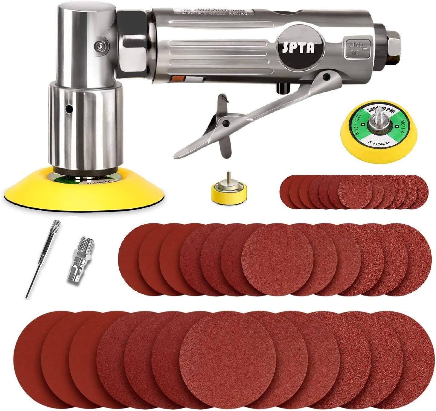 Mini Air Sander, SPTA 25mm/50mm/80mm mini air Grinder sets, Random Air