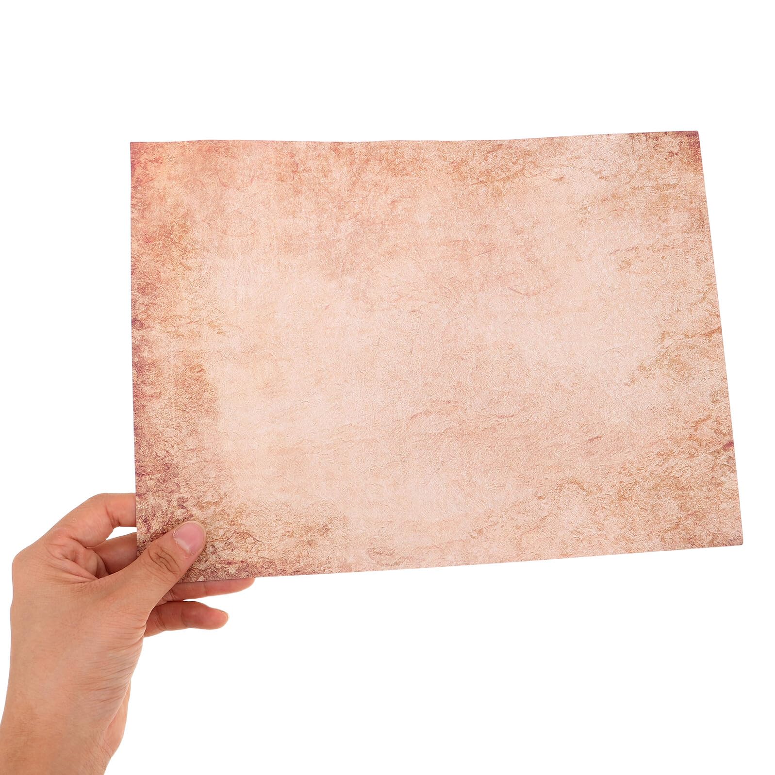 50 Blatt Vintage Briefpapier Doppelseitig Antikes Pergamentpapier Retro Schreibpapier für Scrapbooking und Drucken Glatte Oberfläche Kompatibel mit Standarddruckern Platzsparend
