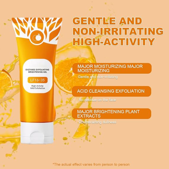 Purifying Exfoliating Gel 2 PCS Orange Peeling Gel Keeps Skin Hydrated Softens Skin and Removes Dead Skin Make Your Skin Smooth and Bright Suitable for All Skin Types