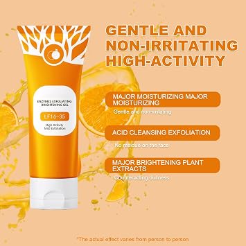 Purifying Exfoliating Gel 2 PCS Orange Peeling Gel Keeps Skin Hydrated Softens Skin and Removes Dead Skin Make Your Skin Smooth and Bright Suitable for All Skin Types