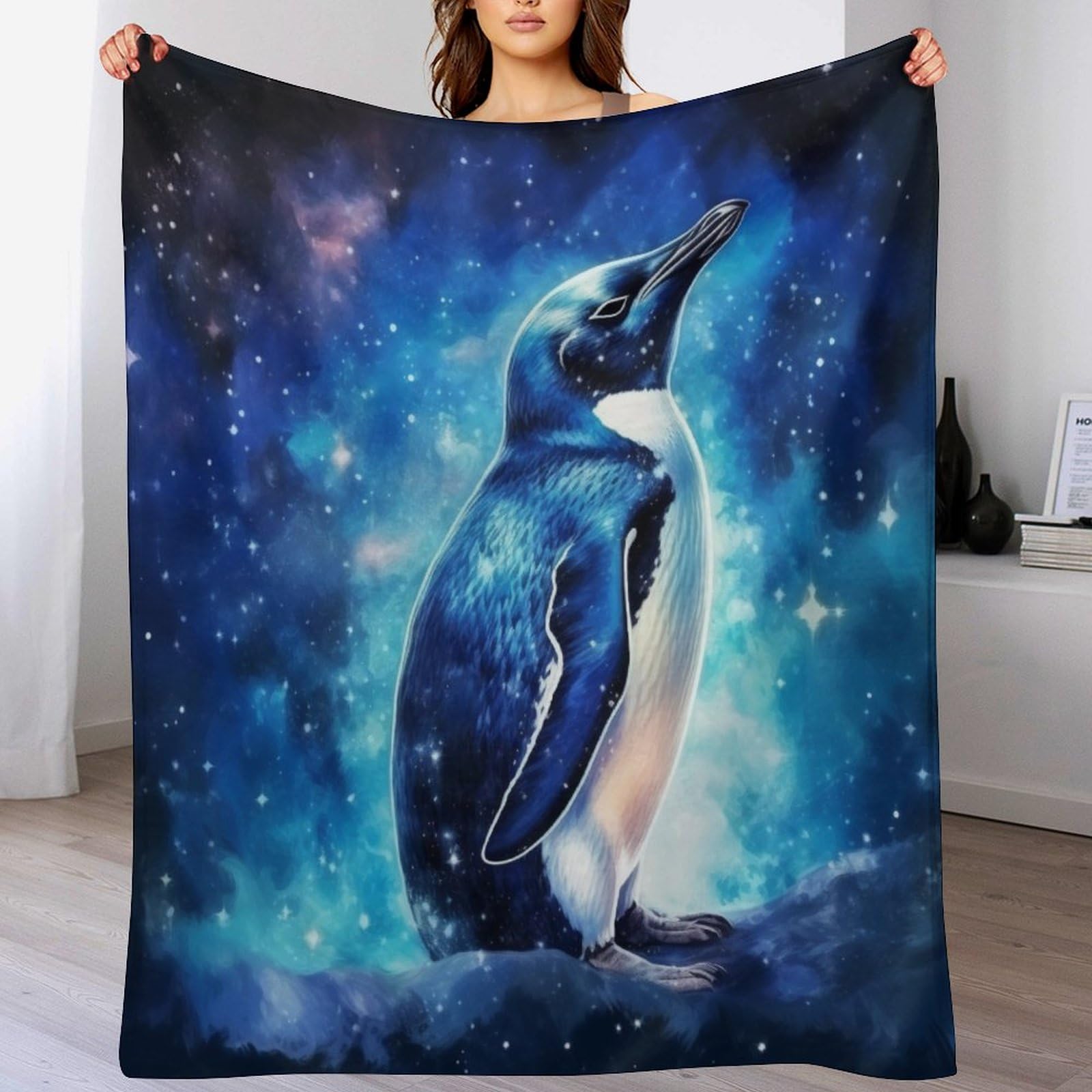 Pingouin couvre-lit flannel couverture de salon jeté de lit