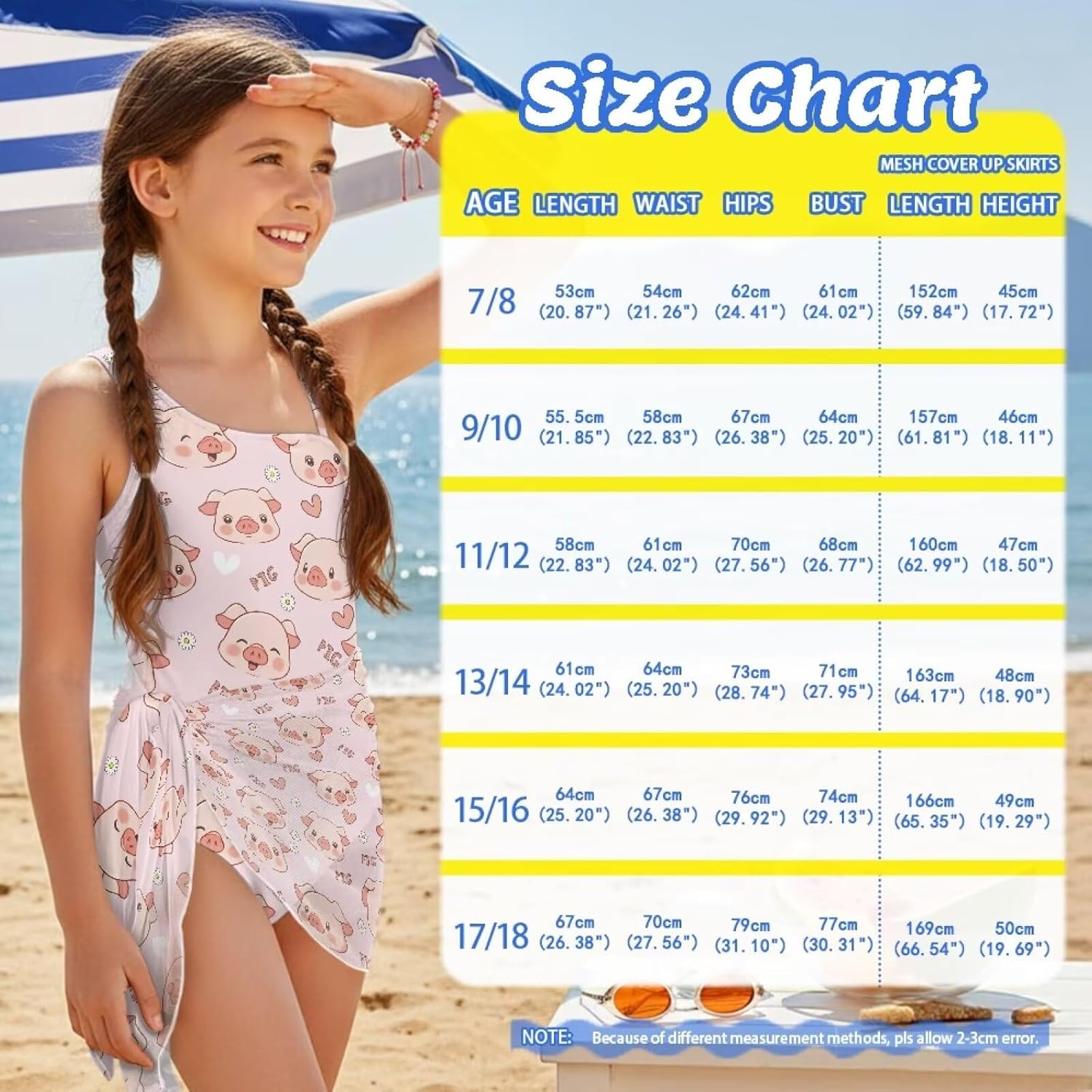 Upetstory Girls Swimsuit Cover Up Set Cut Out One Piece Bathing Suit 7-18