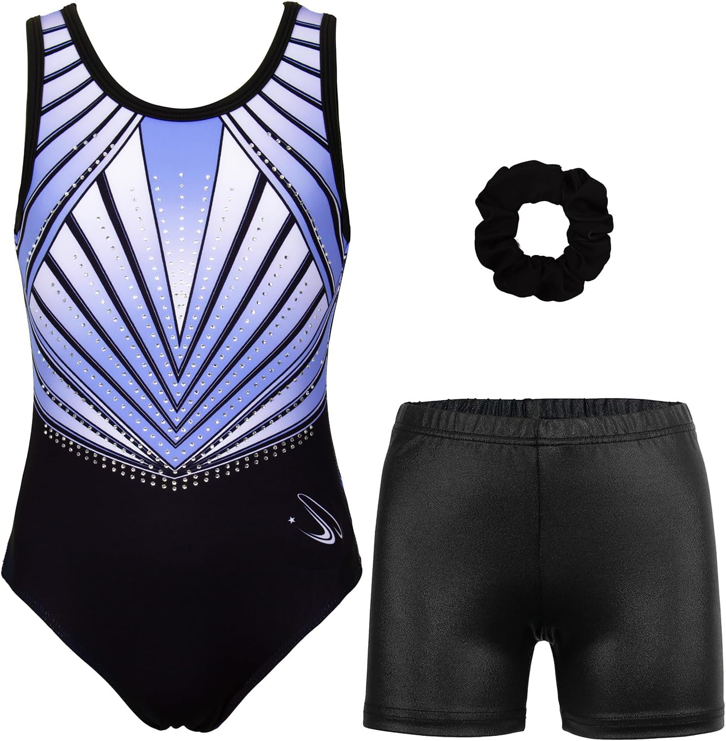 Gymnastics Leotards for Girls withShorts Sparkly Dance Activewear