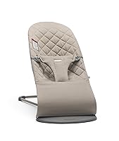 Vista 33 de BabyBjörn Bouncer Bliss, Gris Arena, Tejido, Colchón Clásico de Acolchado Asiento Ajustable de Mecedora para Bebé de 2 en 1 y Silla para Niño