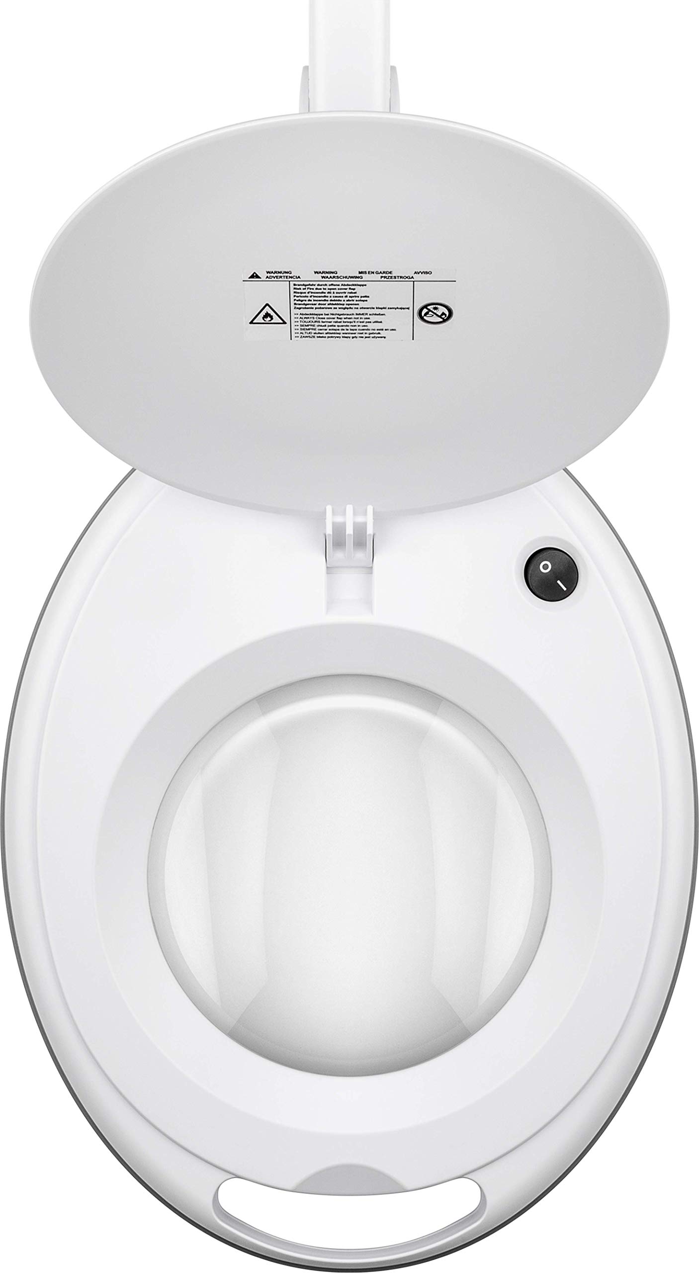 Goobay 45268 Lampada a LED con Lente D'Ingrandimento con Morsetto, 127 mm Lente di Cristallo, 7, 5 W
