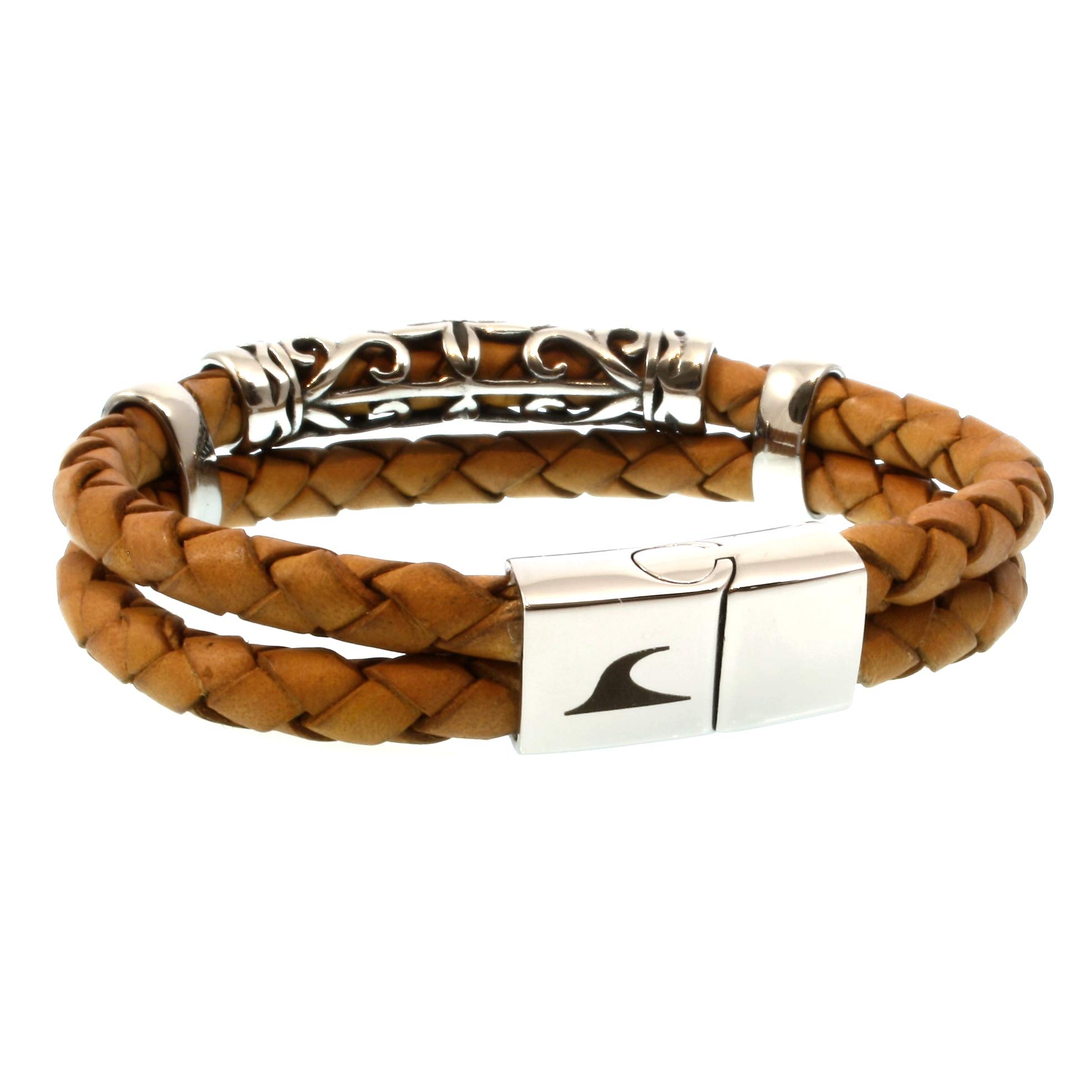 Echt Leder-Armband XO F Cognac Männer Herren