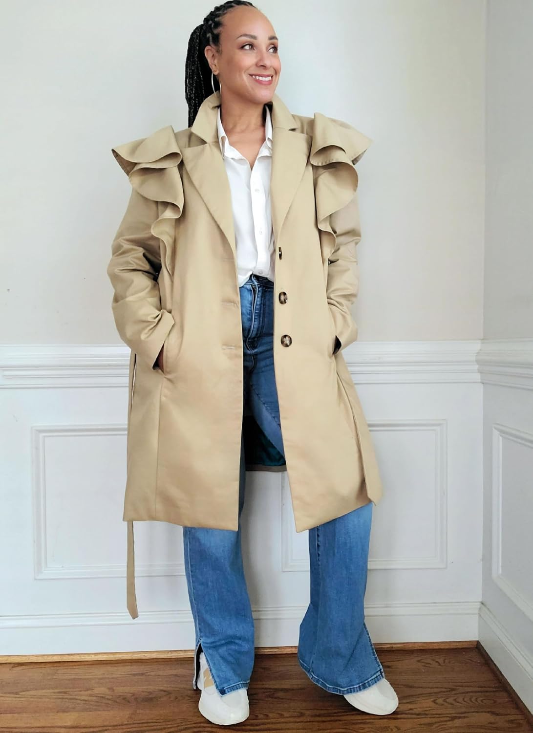 Know Me ME2151 Sewing Pattern for Misses' Trench Coat by Keechii B Style