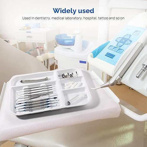 Miniatura 70 de JMU 20 bandejas para instrumentos dentales autoclave de plástico divididas separadas tamaño B para tatuajes médicos y salón de belleza, color morado