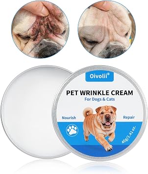 Wrinkle Cream for Bulldogs & Wrinkled Breeds Skin Fold Care Balm for Face Folds, Nose Wrinkles & Tail Pockets Moisturizing Wrinkle Paste with Odor Control, Gentle Care for Sensitive Skin