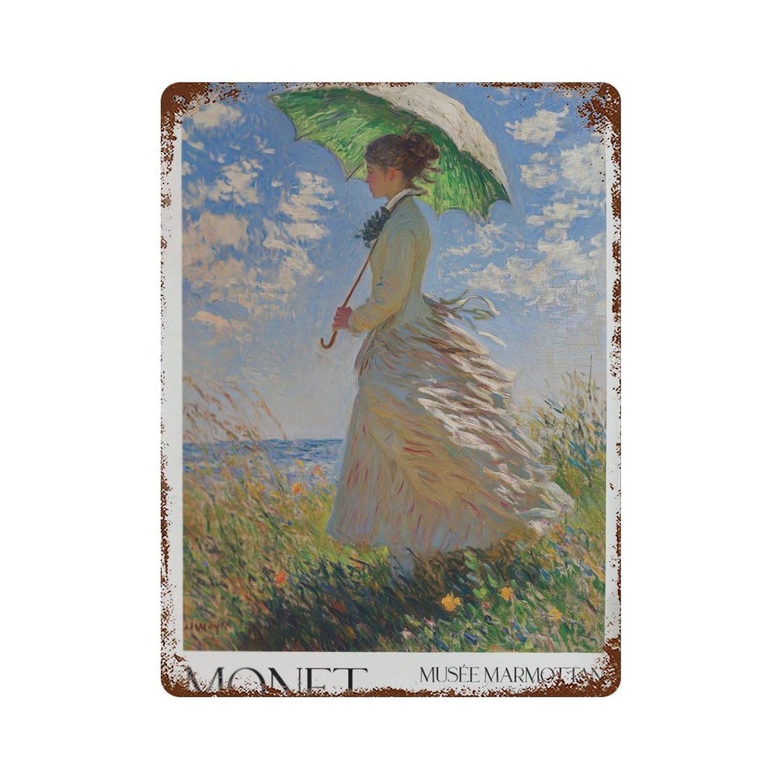 xiaoxiaoshen Claude Monet Exhibition Home Decor. Floral2 Wall Decor Art Metal Tin Poster Modern Home Decor Art Home Bar Shop Decorations Vintage Sign 40x30cm
