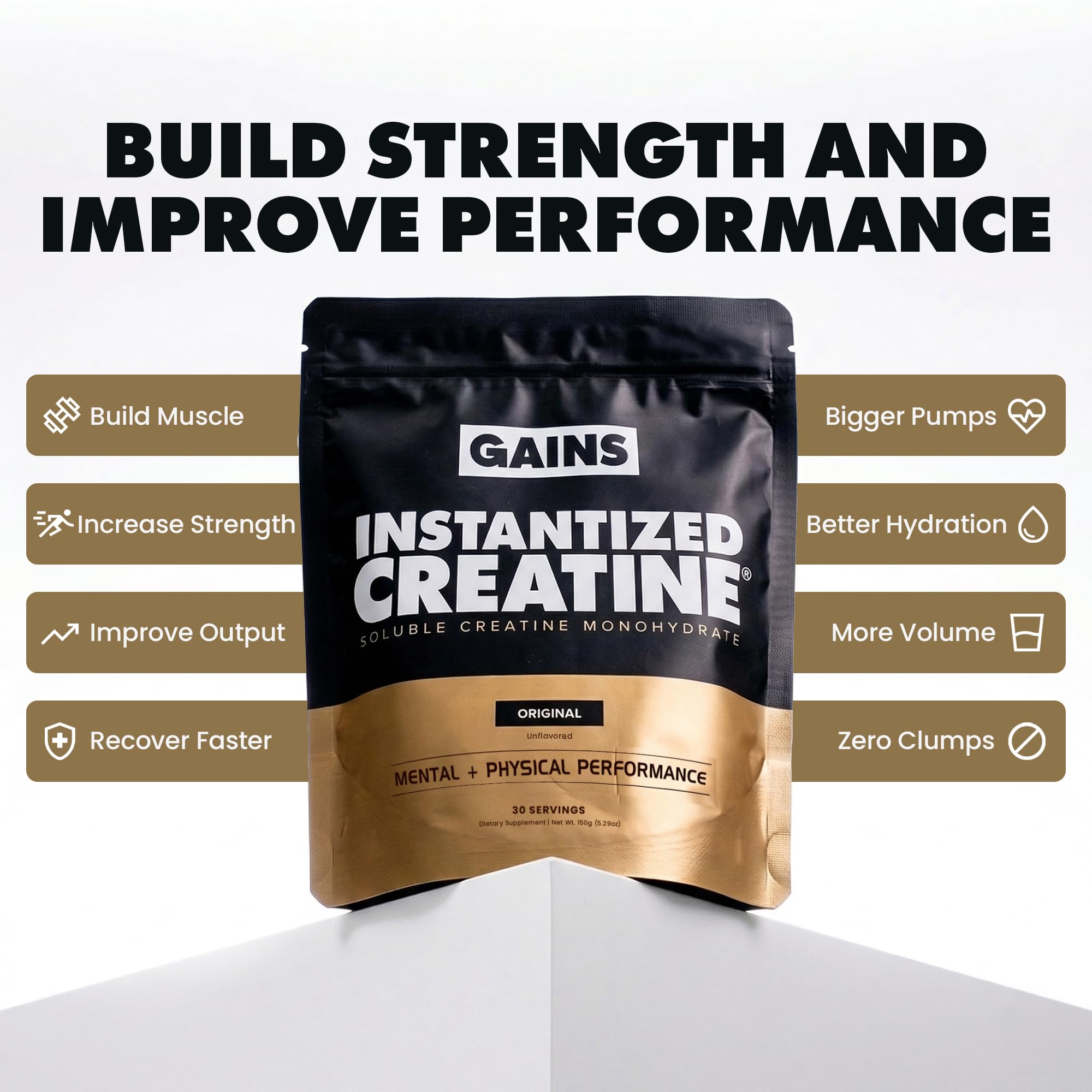 Gains in Bulk Instantized Creatine Monohydrate, Unflavored, 100 Servings — Amazon image 2