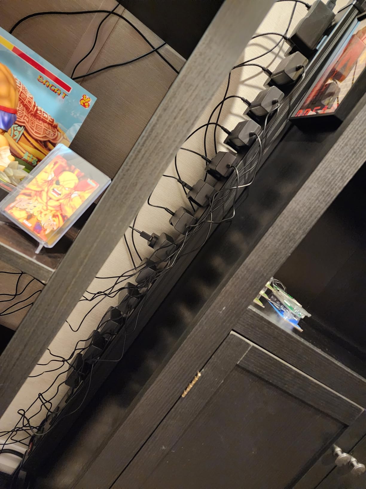 CCCEI 16-outlet long power strip under workbench