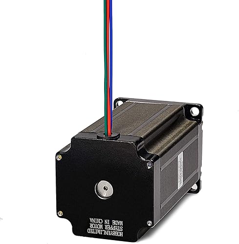 Miniatura 3 de Nema 23 Motor paso a paso 4.2A 3.0Nm (425oz.in) Longitud de 3.937 in con eje de 0.315 in para enrutador de torno de molino CNC