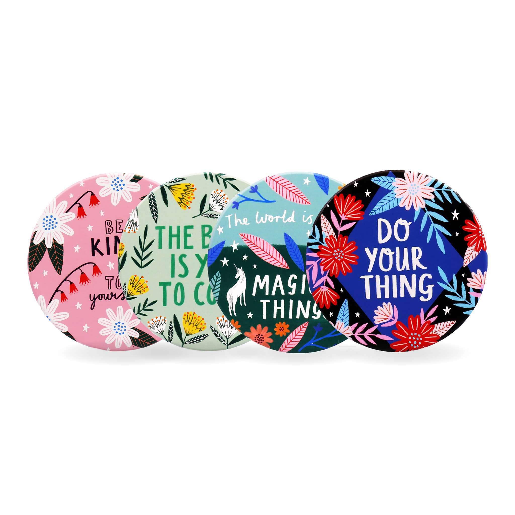 Bonbi Forest - Coasters - Bonbi Forest Set of 4 Coasters Quotes