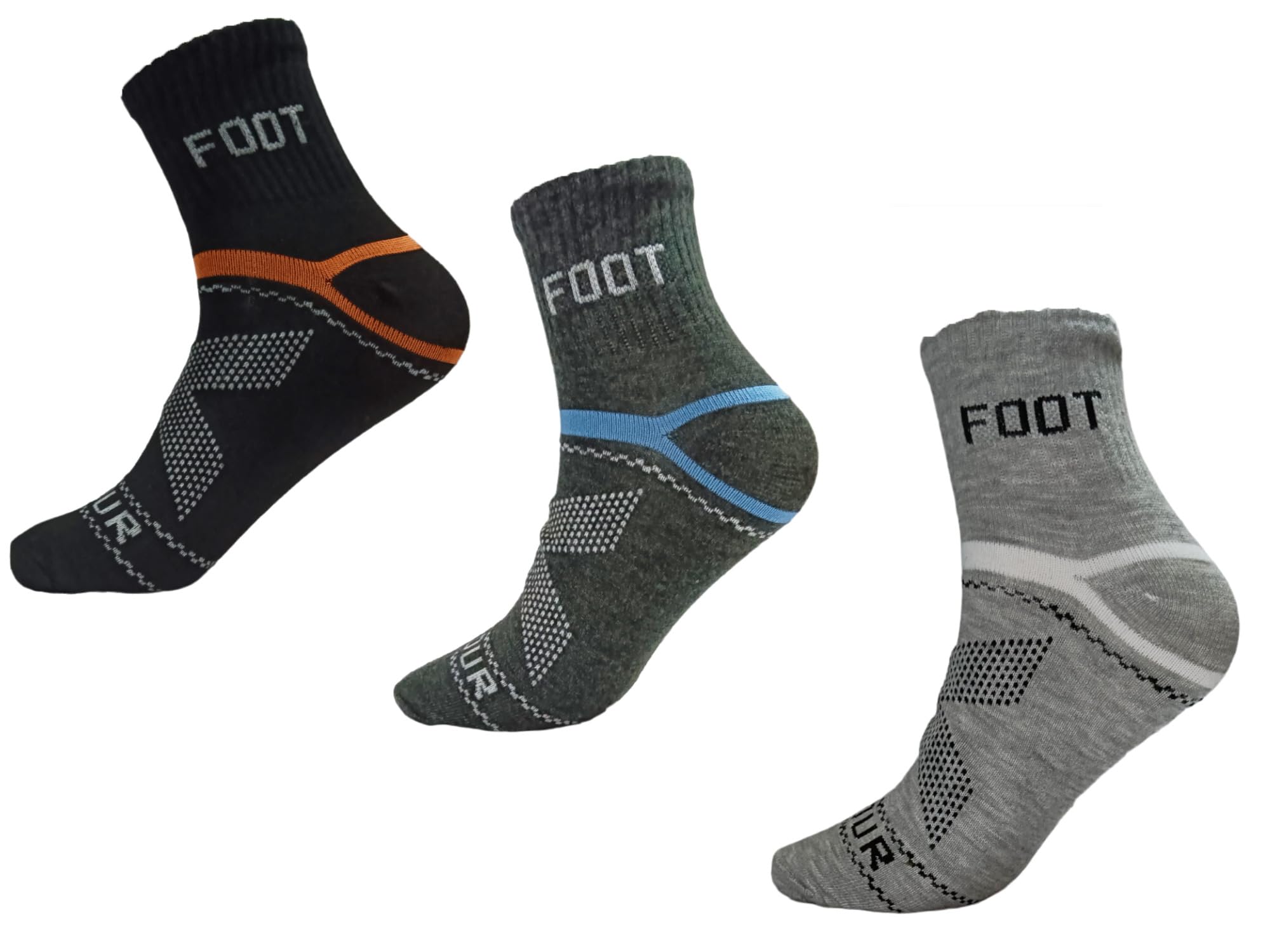 Originals Unisex Casual Cushion Cotton Ankle Socks, Assorted Combo, Pack of 3, Free Size-image-42