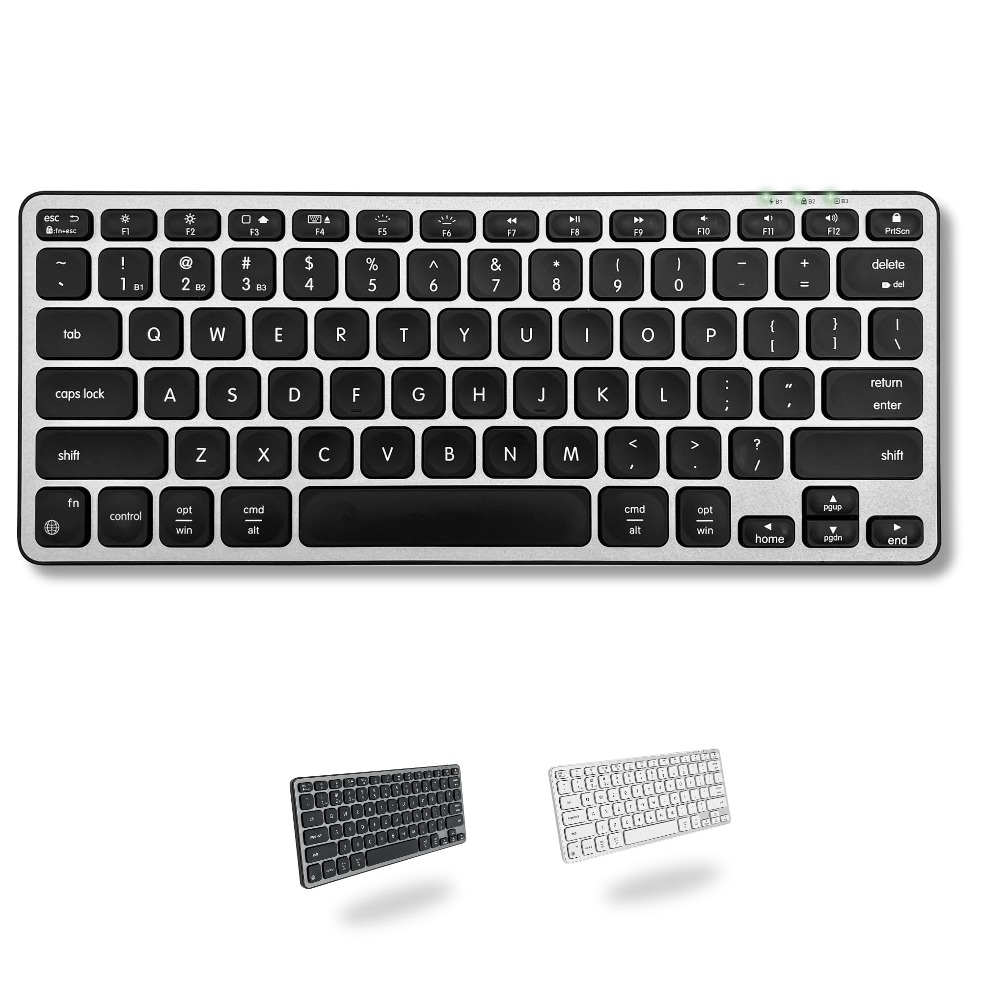Macally Multi Device Backlit Mac Bluetooth Keyboard - Great for Saving Space - Rechargeable Small Wireless Keyboard for MacBook Pro/Air, iMac, Apple Mac Pro/Mini-image-35