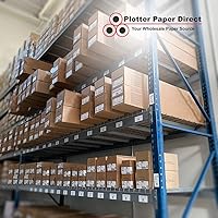 Vista 6 de Plotter Paper Direct Rollo de lona de poliéster blanco brillante mate de 24 pulgadas x 40 pies, 15 mil / 8 oz / 280 g/m² para impresora de gran