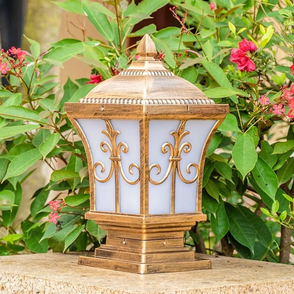 Lampe murale extérieure pilier en métal 75cm pour éclairage de jardin