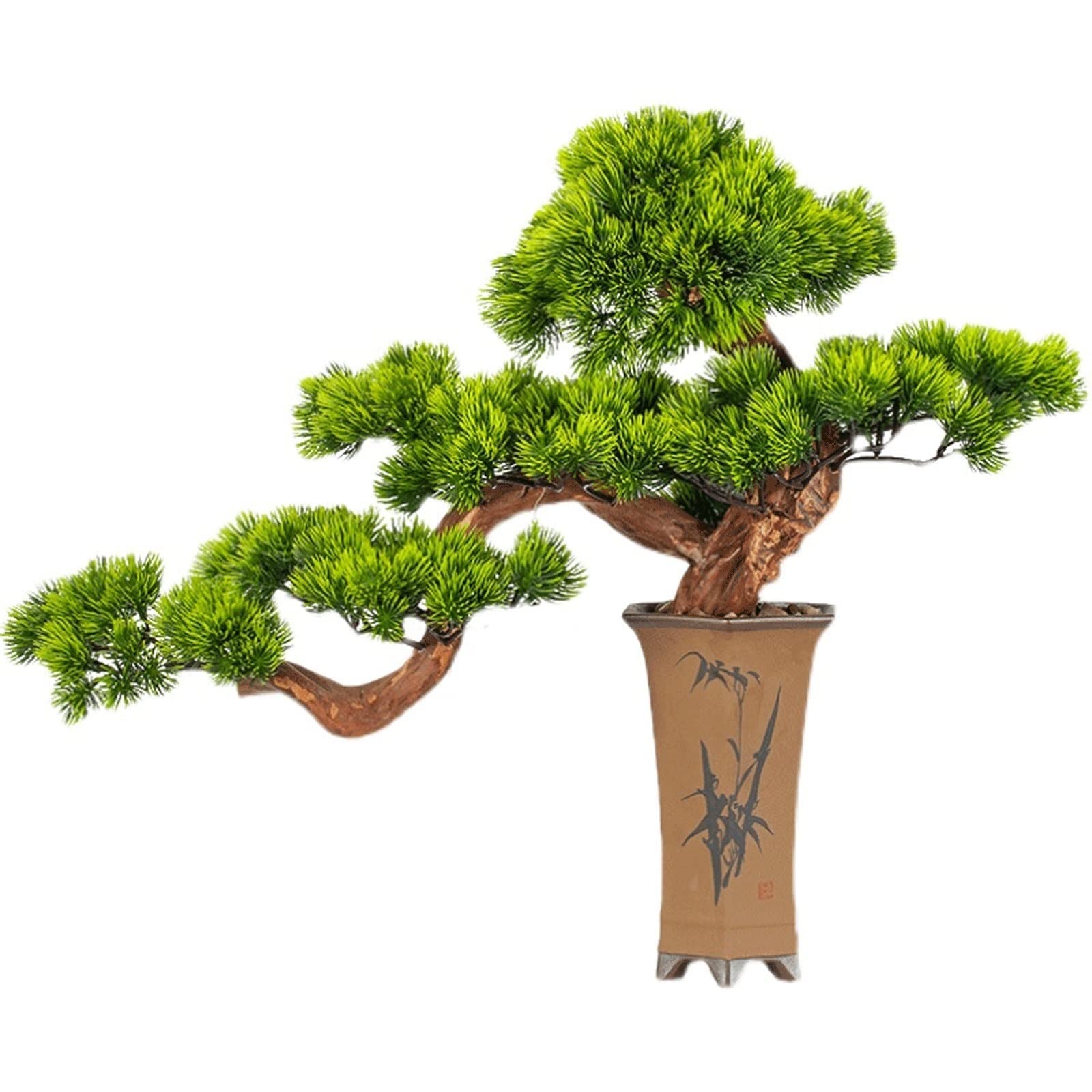 ULTRAWAVE Faux Tree Artificial Pine Tree Bonsai Simulation Potted Plant Fake Pot Cedar for Living Room Tea and Office Desktop Decoration Faux Plants Indoor