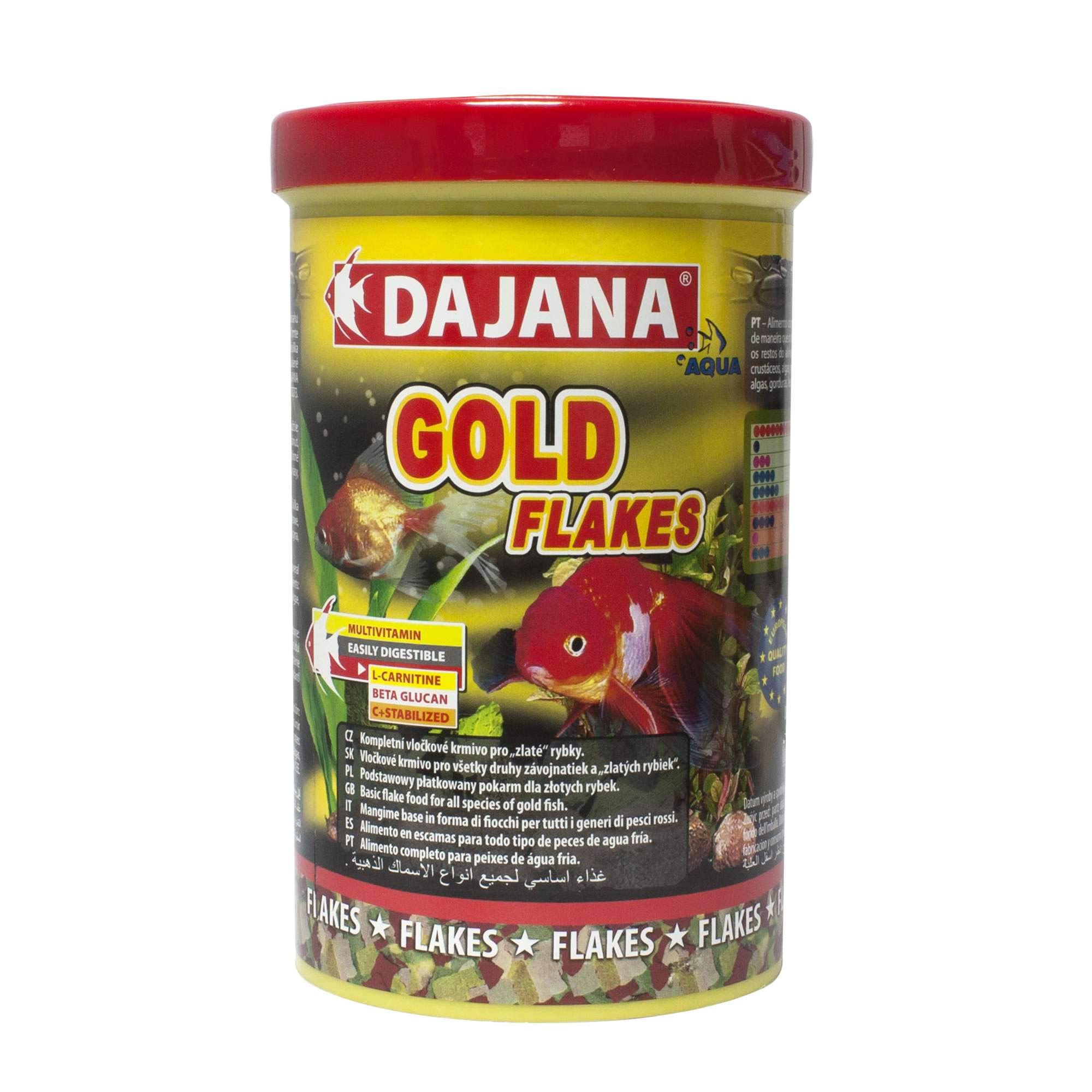 Dajana Gold Flakes – Alimento completo en copos, para peces de colores y peces rojos