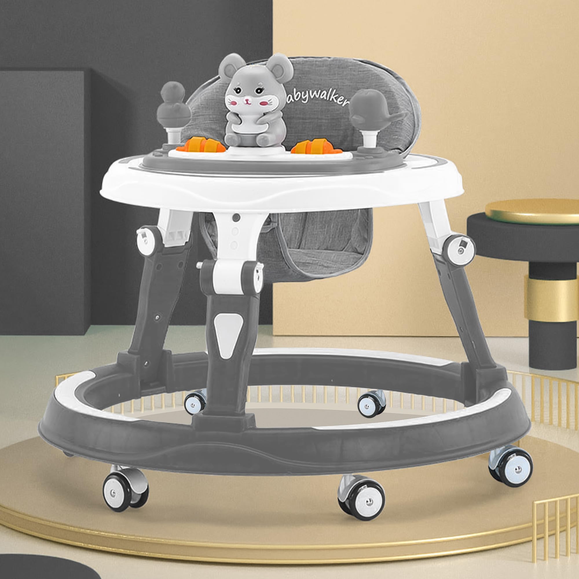StarAndDaisy 360° Baby Walker 6-24 Months / 7 Level Height Adjustment Walker for Kids Boy and Girl with Intergrated RGB Lights, Switchable Food & Musical Toy Tray/Premium Baby Activity Walker (B09VDX7H5B) Amazon Price History, Amazon Price Tracker
