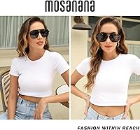 Vista 3 de mosanana Gafas de sol de aviador de gran tamaño para mujeres y hombres con lente polarizada modelo Karry