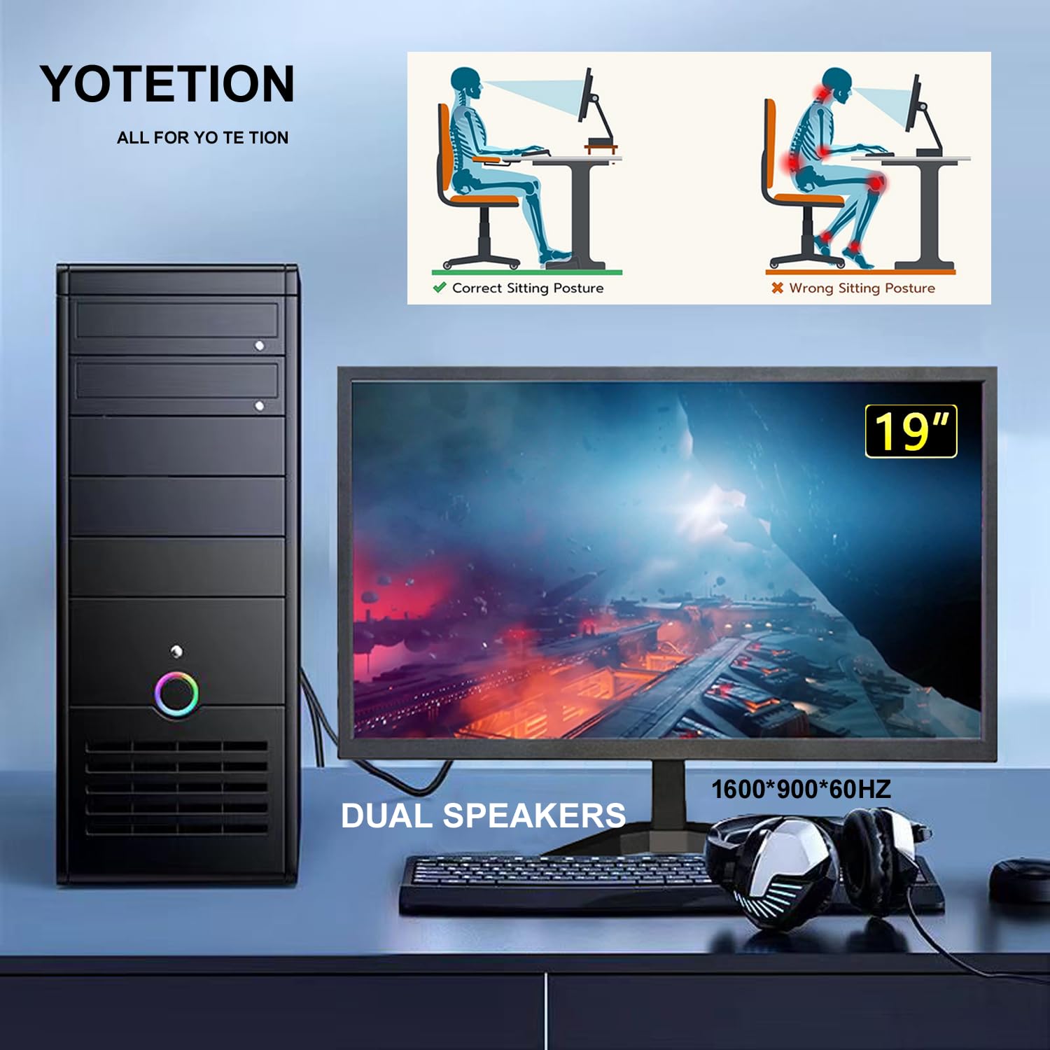 Amazon.co.jp: YOTETION 19インチ HD (1440 x 900) モニター