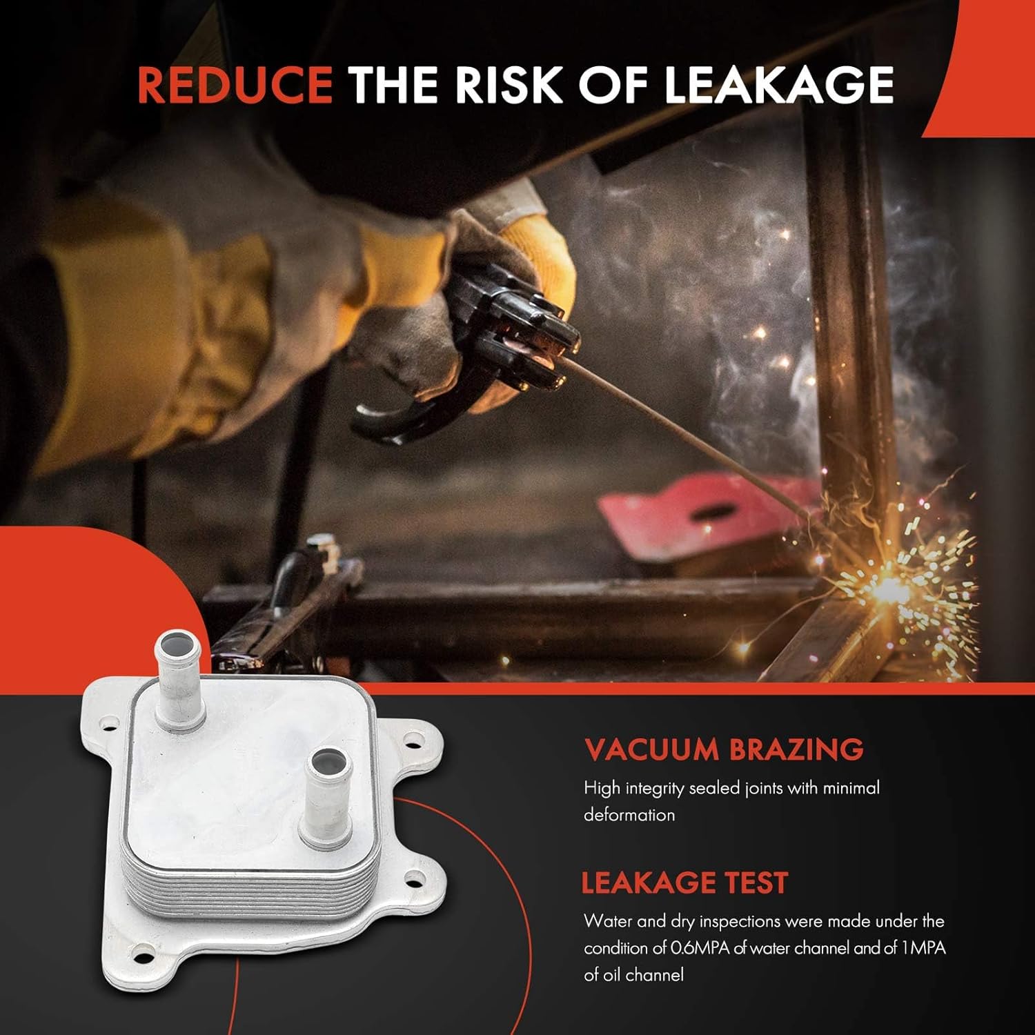 A-Premium Engine Oil Cooler Compatible with Nissan Rogue 2016