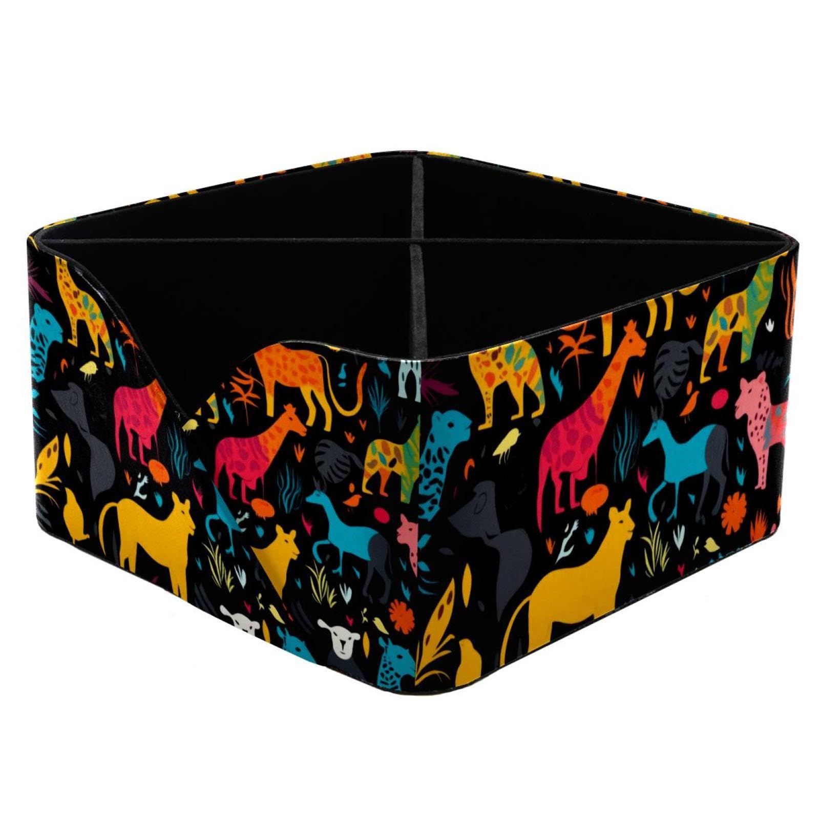 Rangement rectangulaire pour papeterie, organiseur bureau et porte-stylo animal noir
