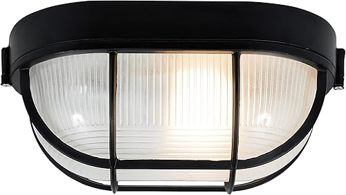 Miniatura 3 de Nauticus - Mamparo LED Wet Location - Acabado negro - Pantalla de vidrio esmerilado