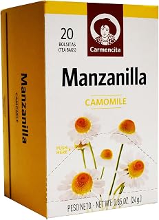 Carmencita. Chamomile herbal tea. Manzanilla. 24g (0.85oz). 20 teabags.