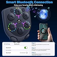 Vista 3 de Máquina de Boxeo con Música, Máquina de Boxeo Inteligente para Adultos con Guantes de Boxeo, Máquina de Boxeo con 9 Modos y 9 Velocidades Montada