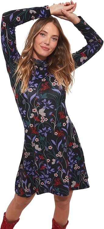 Joe Browns Abito Skater In Jersey Con Collo Alto E Dettaglio Floccato | Vestito Corto Donna