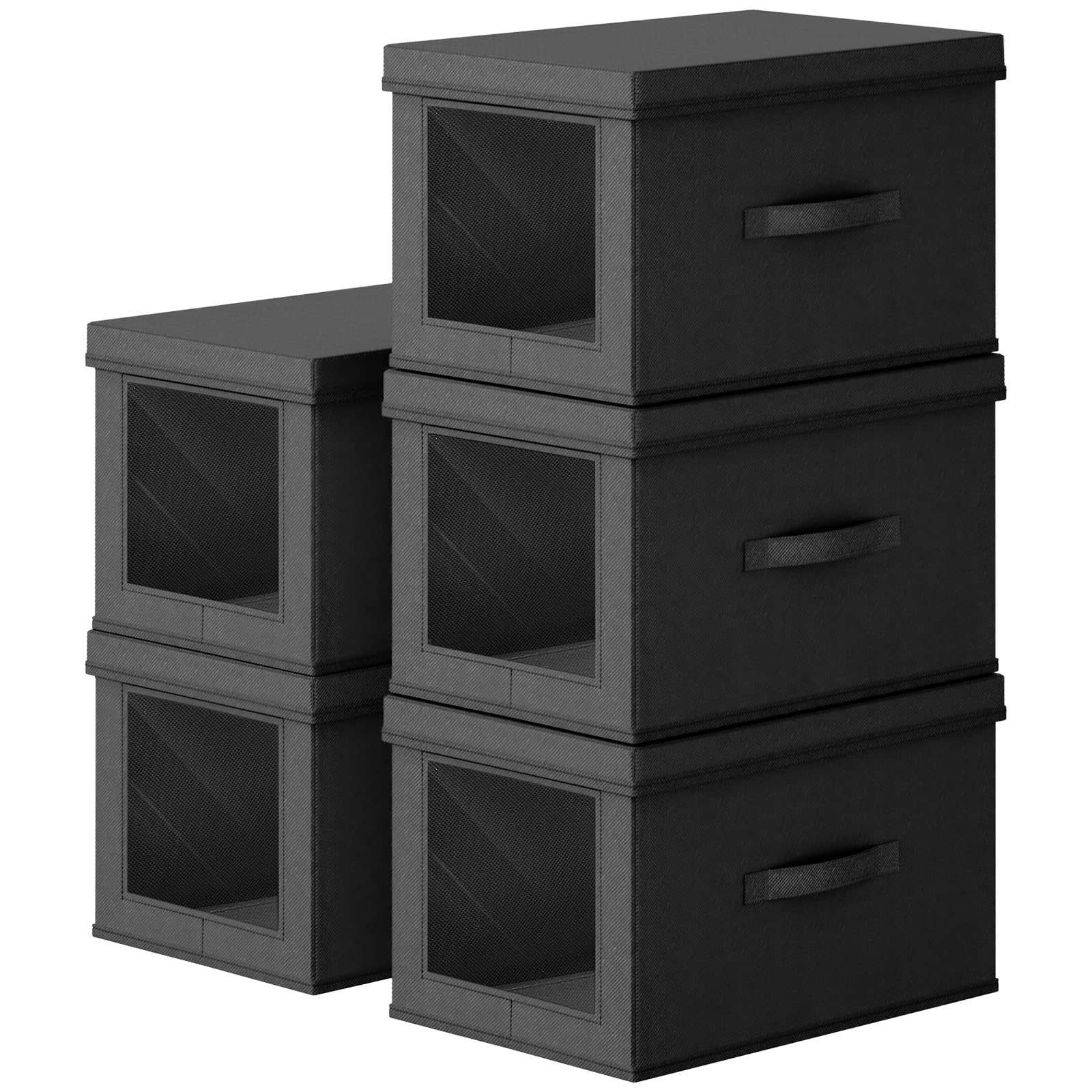 Amazon.com - Homsorout Collapsible Storage Bins with Lids - Foldable ...