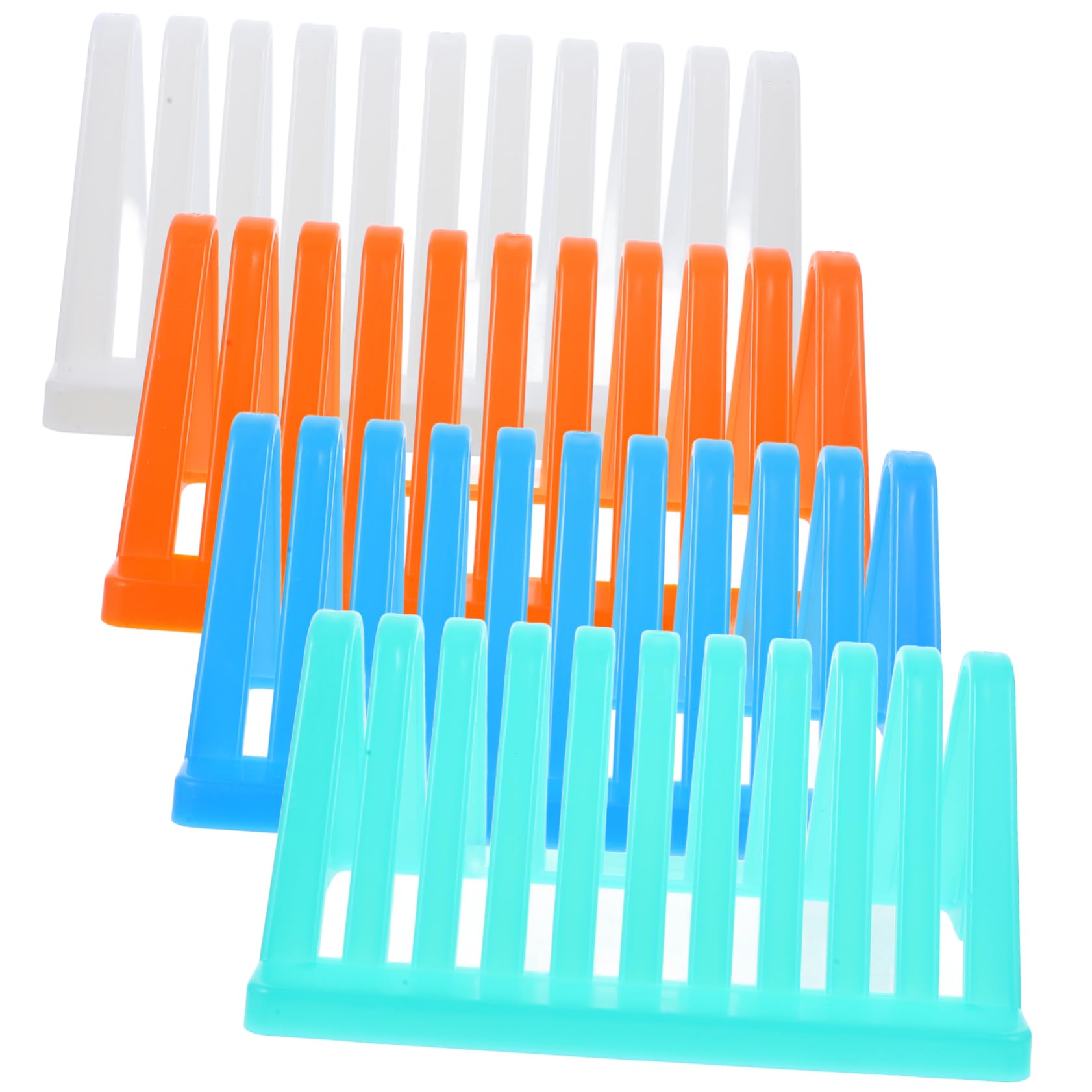 KICHOUSE 4pcs Glass Slide Rack Straining Rack Microscope Storage Holder Lab Equipment Drying