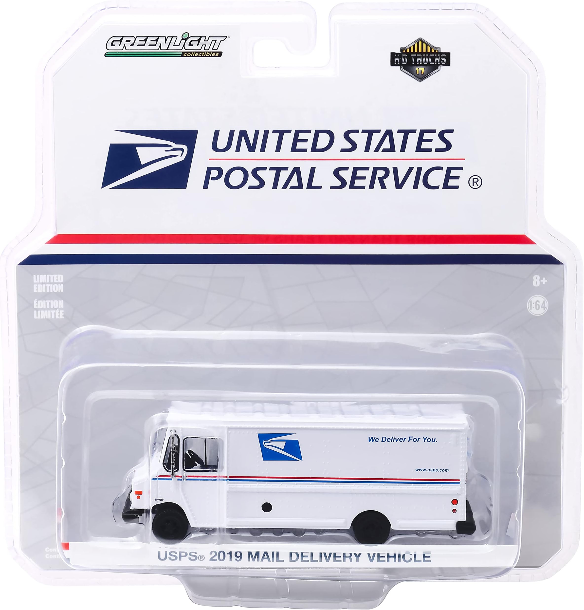 Greenlight 33170-B H.D. Trucks Series 17-2019 Mail Delivery Vehicle - United States Mail Delivery 1:64 Scale