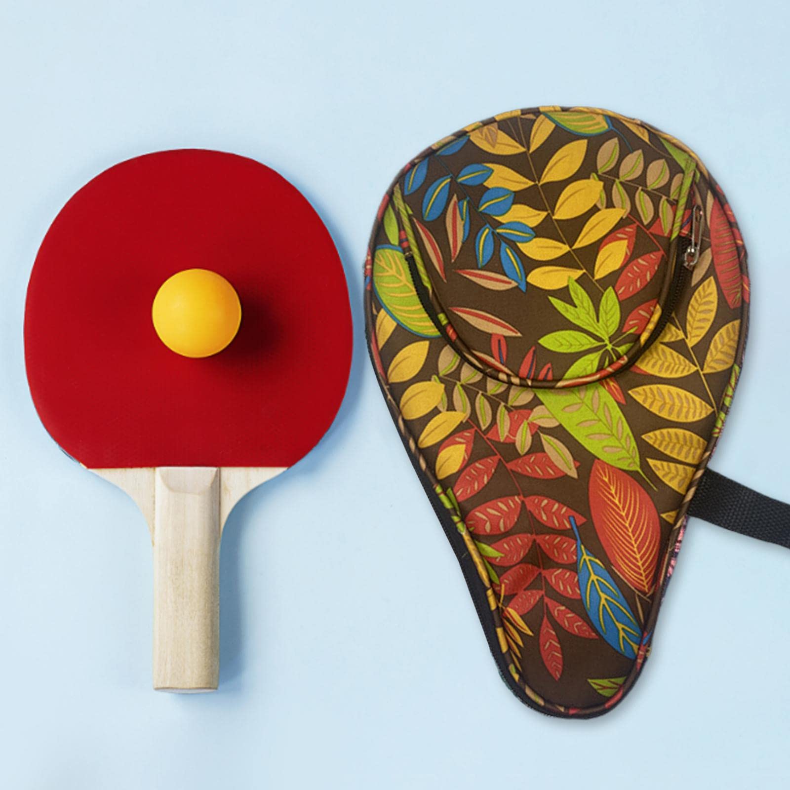 DYNWAVE Table Tennis Racket Cover Portable Sturdy Waterproof Large Capacity Table Tennis Paddle Case Outdoors Sports for Indoor Competition Travel, Yellow