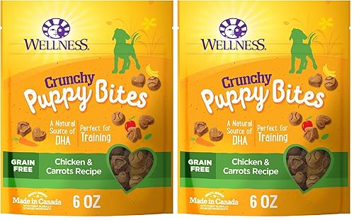 Wellness Puppy Treats,Natural,Training Treat,Grain Free,Crunchy Chicken & Carrot (6 Ounce