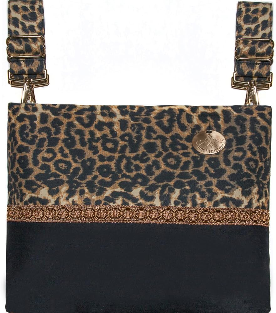 Demi Leopard - Smashing, Black Accents, 13" x 10" Mobility Bag for Multiple Devices
