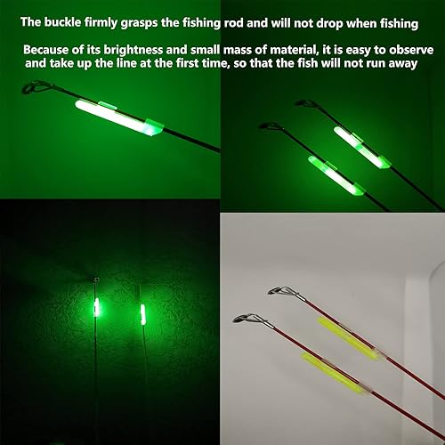 Miniatura 4 de 20 varillas de brillo de pesca a granel para puntas de caña, bastones brillantes de caña de pescar, puntas brillantes para cañas de pescar, 20