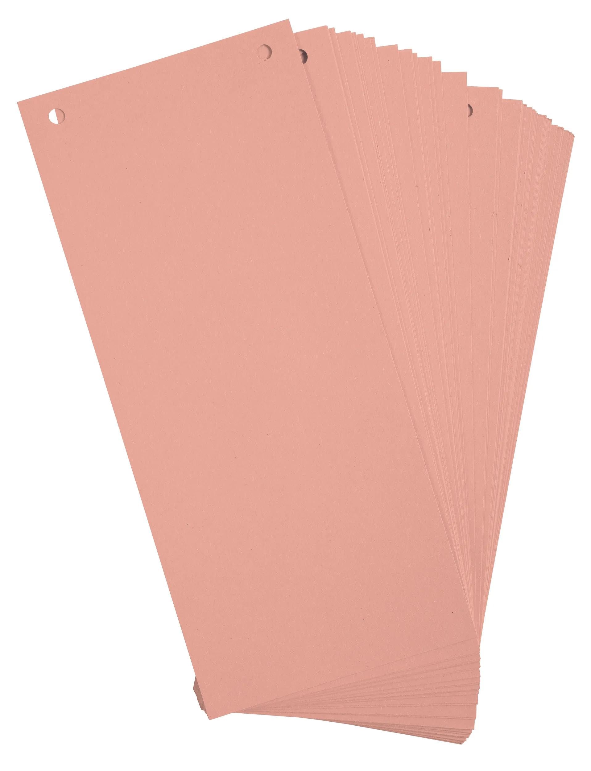 Paquet 100 fiches intercalaires horizontales unies perforees forever - 105x240mm